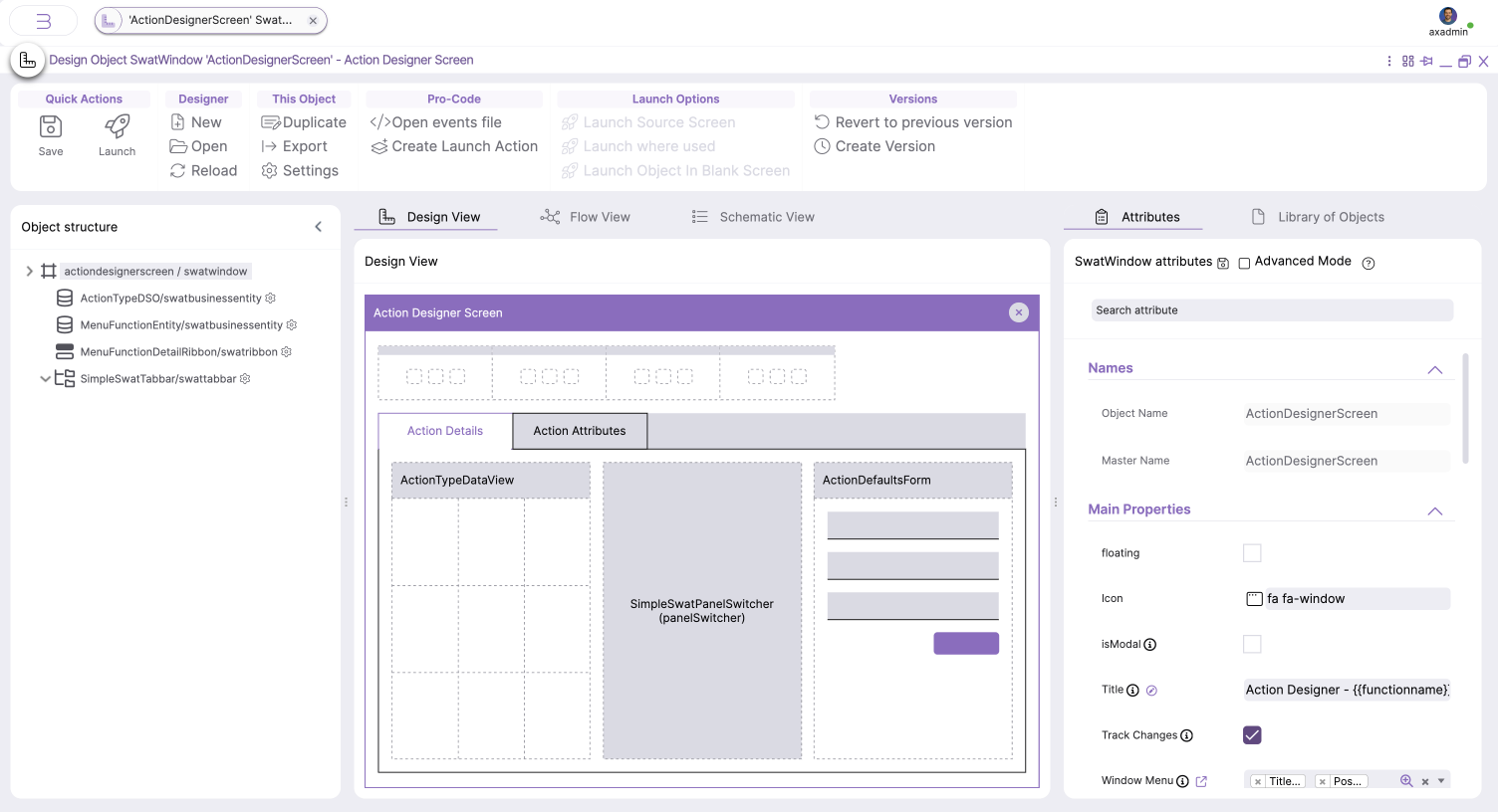 Screenshot of the Enterprise Builder Application